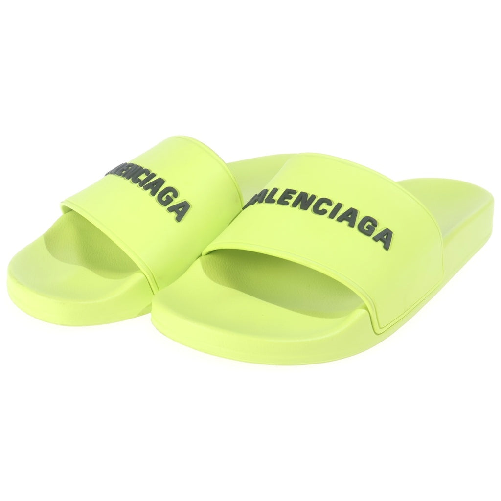 BALENCIAGA(バレンシアガ) POOL SLIDES プールスライド ロゴ ビーチサンダル ラバー イエロー