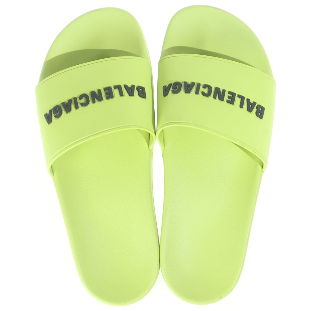 BALENCIAGA(バレンシアガ) POOL SLIDES プールスライド ロゴ ビーチサンダル ラバー イエロー