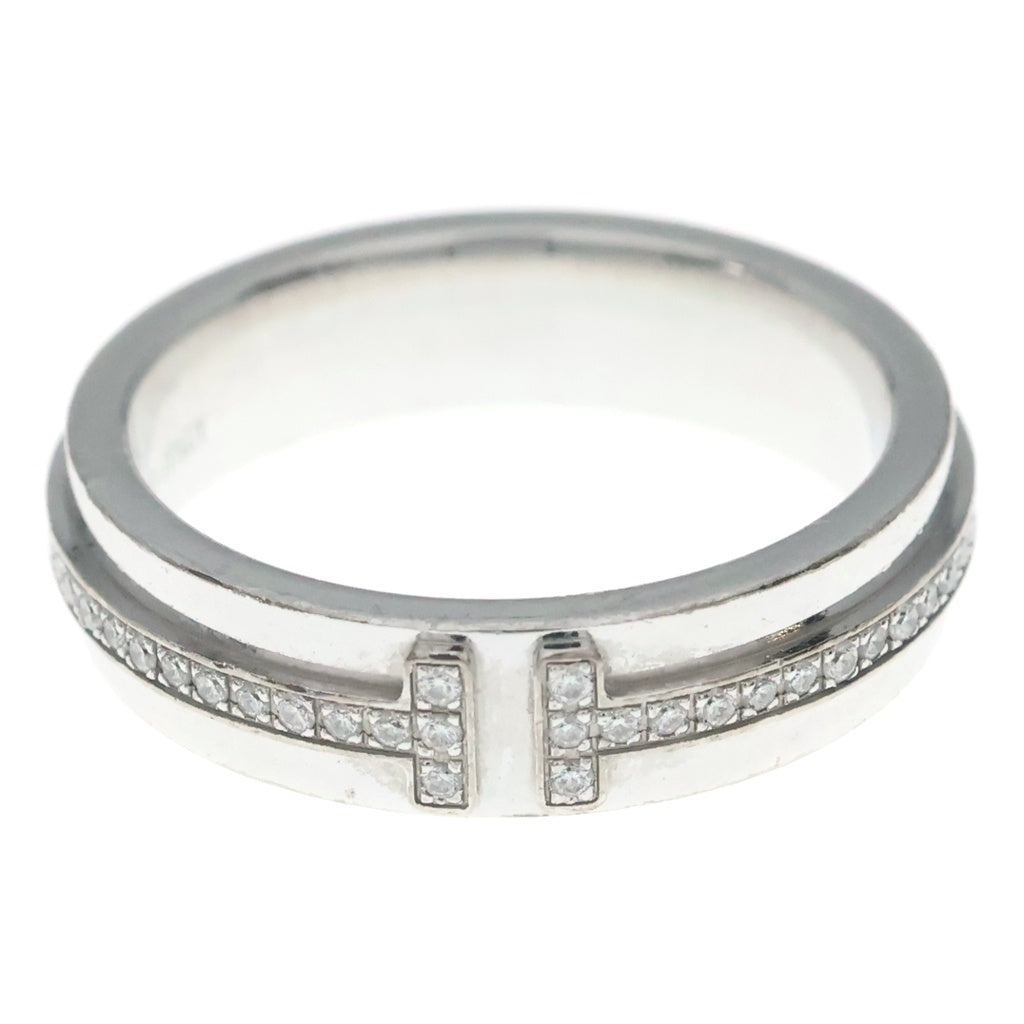TIFFANY & Co.(ティファニー) Tナロー ダイヤ リング 指輪 K18WG ホワイトゴールド レディース