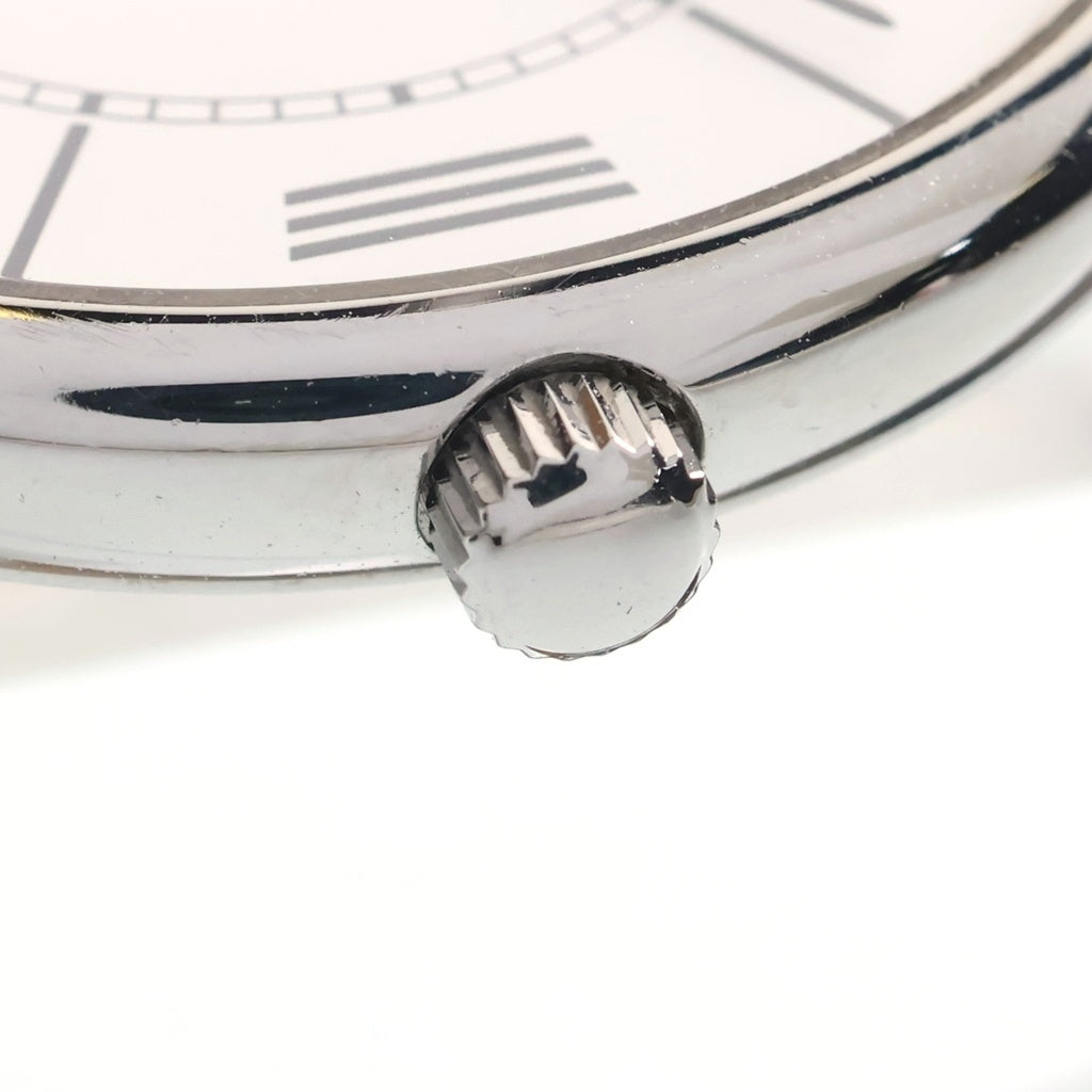 Van Cleef & Arpels(ヴァンクリーフアンドアーペル) ラウンドフェイス 白文字盤 ステンレス レザーベルト クォーツウォッチ 腕時計 シルバー 503132 レディース