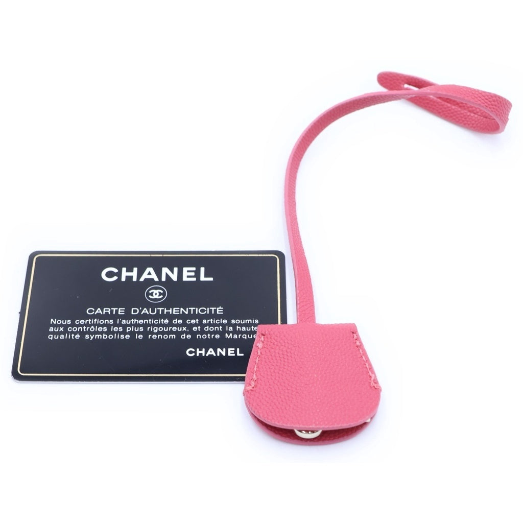 CHANEL(シャネル) CCフィグリー チェーンショルダーバッグ ハンドバッグ ピンク キャビアスキン A93342 ゴールド金具 レディース