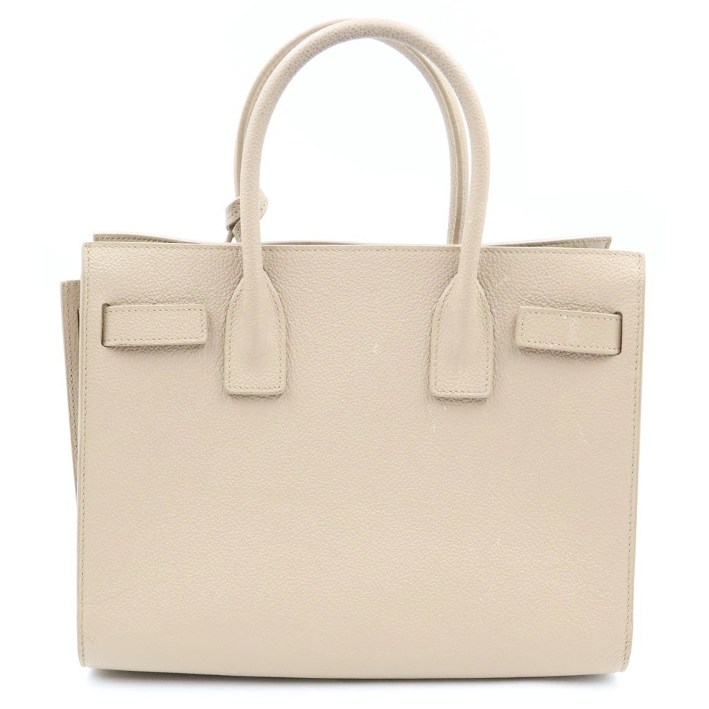 SAINT LAURENT PARIS(サンローランパリ) サックドジュール ベイビー ハンドバッグ ベージュ レザー 421863 ゴールド金具 レディース