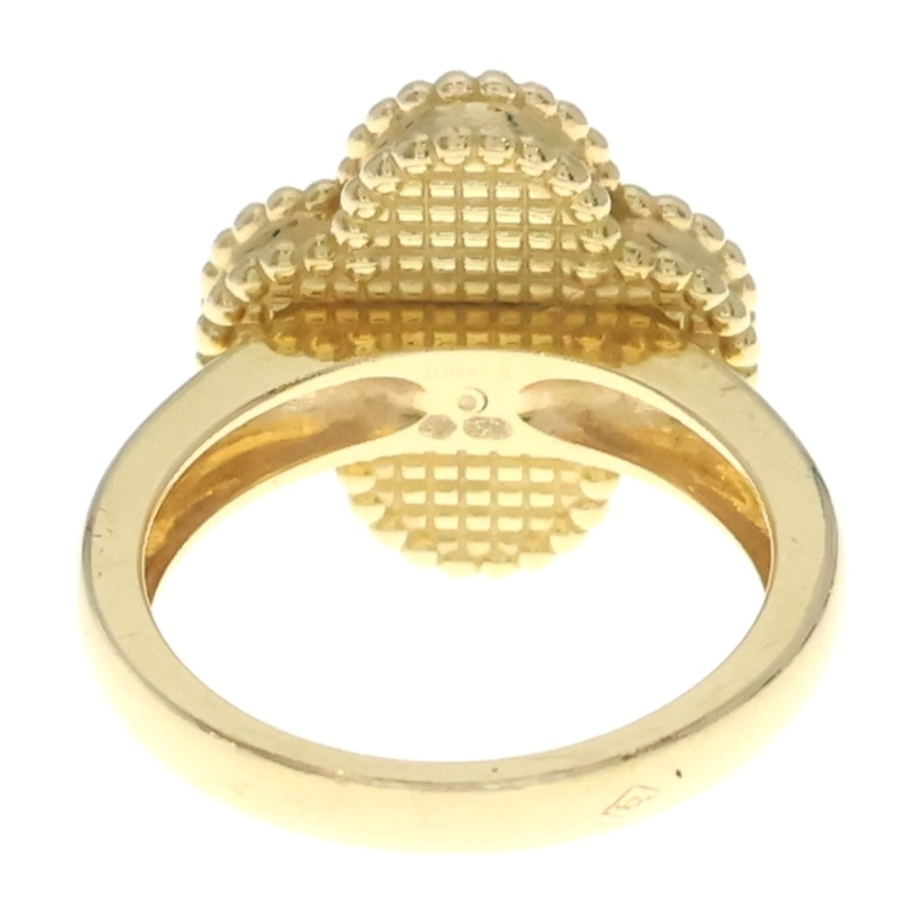 Van Cleef & Arpels(ヴァンクリーフアンドアーペル) ヴィンテージアルハンブラ マザーオブパール 1Pダイヤ リング イエローゴールド Au750YG VCARA41100 レディース