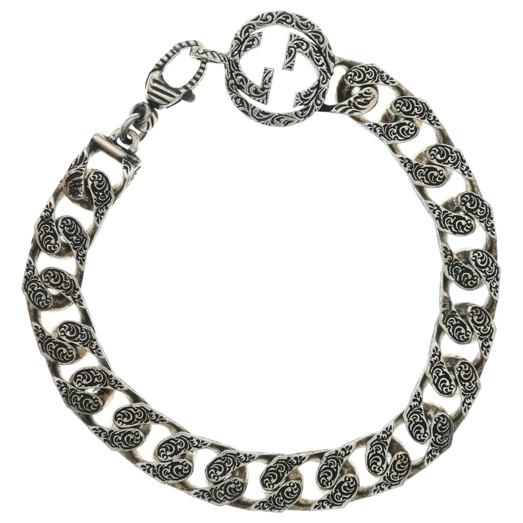 GUCCI(グッチ) インターロッキング チェーン ブレスレット シルバー #19 SV925