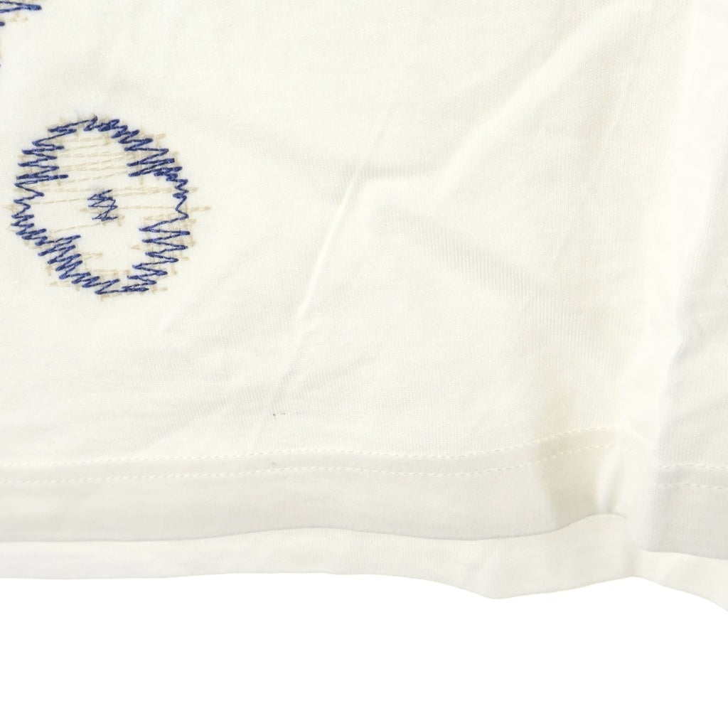 LOUIS VUITTON(ルイヴィトン) エンブロイダリー モノグラム刺繍 シグネチャー半袖Tシャツ カットソー ホワイト RM262MM NPG HVY19W