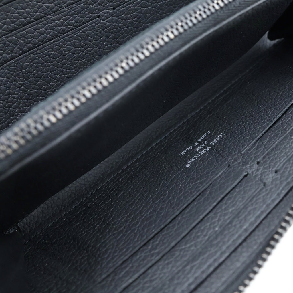 LOUIS VUITTON(ルイヴィトン) ダモフラージュ ジッピーウォレット ホリゾンタル ロングウォレット 長財布 カードケース ブラック レザー×PVC M28742 ブラック金具