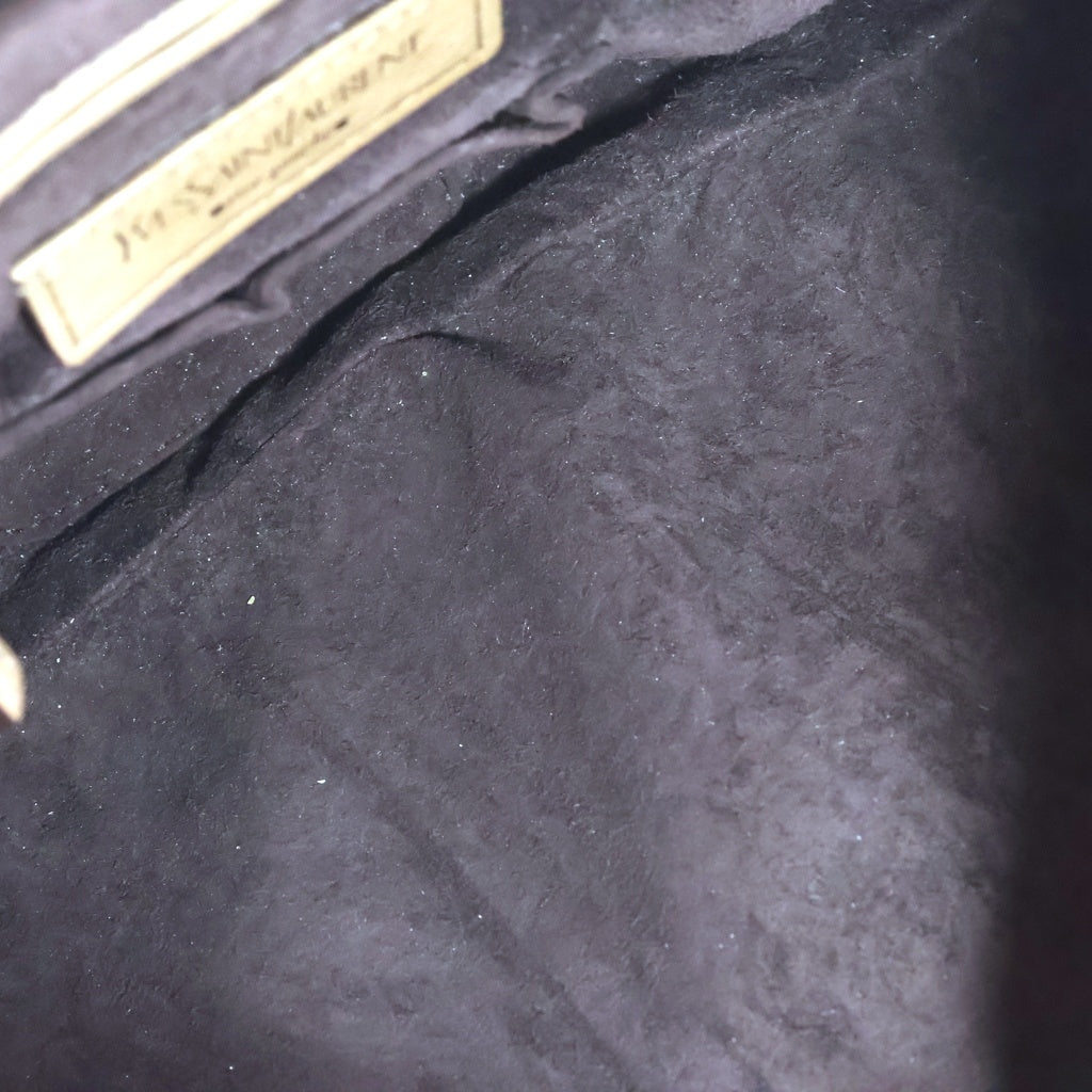 SAINT LAURENT PARIS(サンローランパリ) リヴゴーシュ ハンドバッグ ベージュ スエード×レザー シルバー金具 レディース