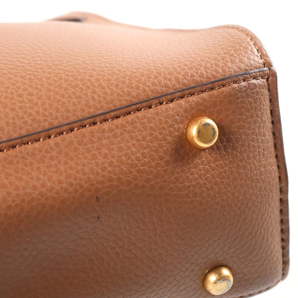 TORY BURCH(トリー バーチ) ウォーカー 2wayハンドバッグ ショルダーバッグ ブラウン×レッド レザー レディース