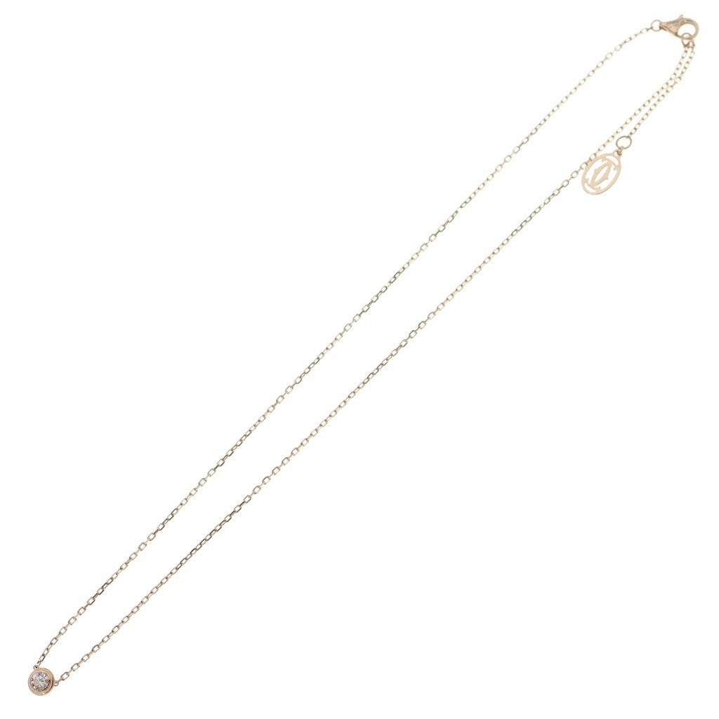 Cartier(カルティエ) ダムールLM 1Pダイヤ ネックレス ペンダント チェーン ピンクゴールド Au750PG レディース