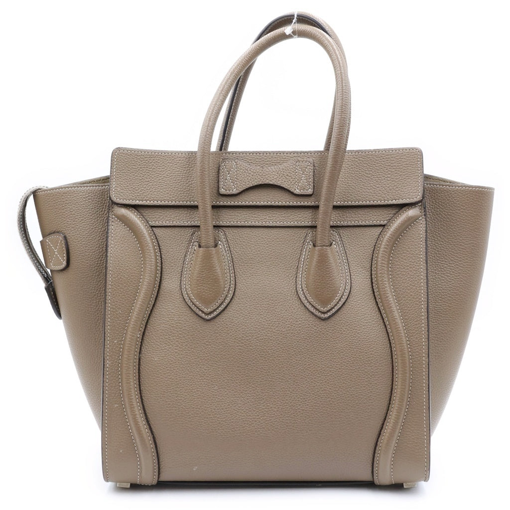 CELINE(セリーヌ) ラゲージ マイクロ スリ ハンドバッグ ドラムドカーフスキン レザー グレージュ 189793DRU.09SO レディース