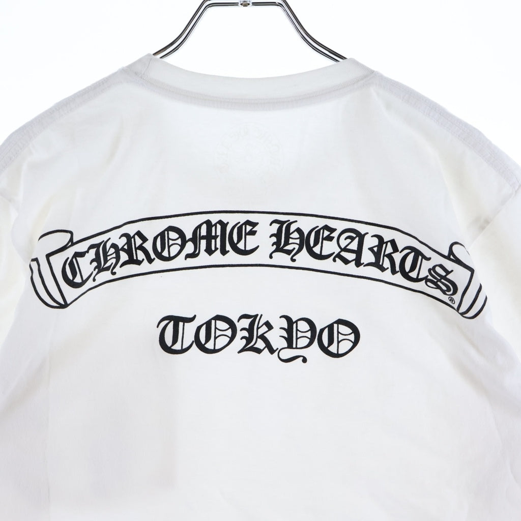 CHROME HEARTS(クロムハーツ) 東京限定スクロールラベルポケットTシャツ カットソー ホワイト
