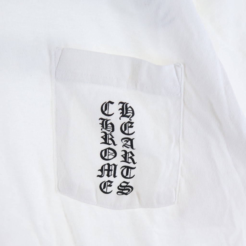 CHROME HEARTS(クロムハーツ) 東京限定スクロールラベルポケットTシャツ カットソー ホワイト