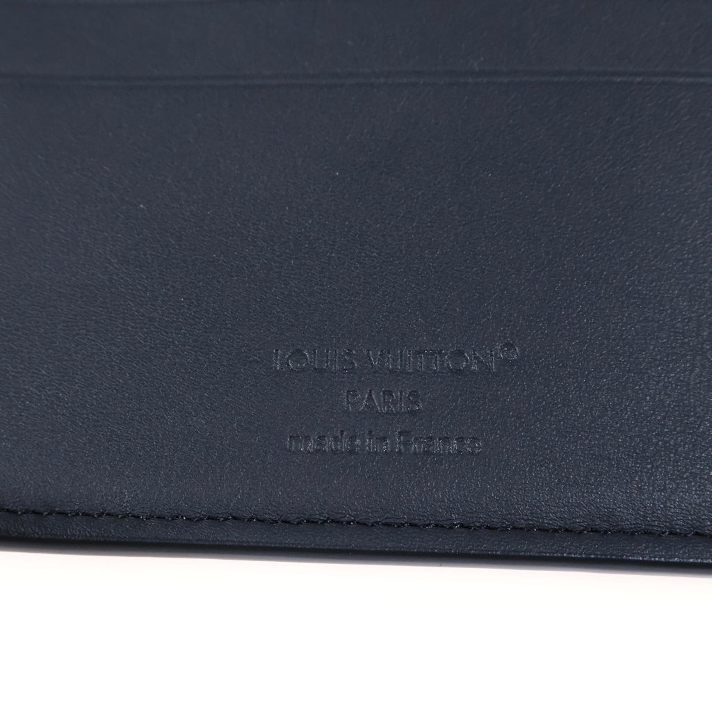 LOUIS VUITTON(ルイヴィトン) モノグラム シャドウ ポルトフォイユ ミュルティプル 二つ折り財布 コンパクト ブラック レザー M62901 レディース