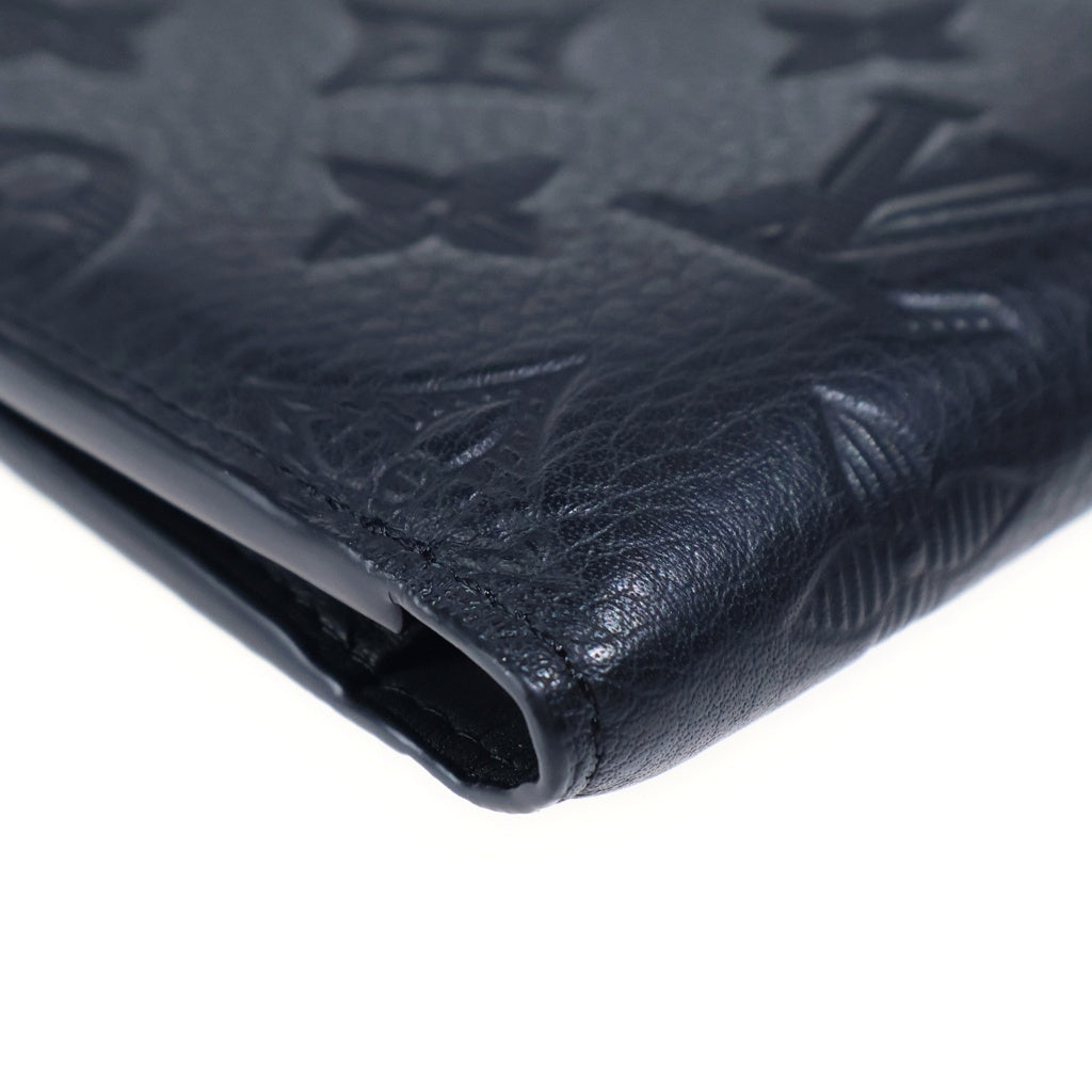 LOUIS VUITTON(ルイヴィトン) モノグラム シャドウ ポルトフォイユ ミュルティプル 二つ折り財布 コンパクト ブラック レザー M62901 レディース