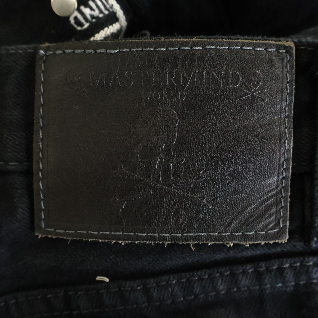 mastermind JAPAN(マスターマインドジャパン) MW BONTAGE TAPERED DENIM PANTS ボンテージテーパードデニムパンツ ブラック