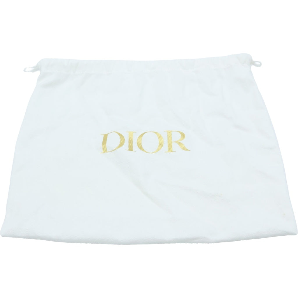 Christian Dior(クリスチャンディオール) エンブロイダリー ショルダーストラップ キャンバス×レザー ベージュ×ネイビー B0003CBTE M928 レディース