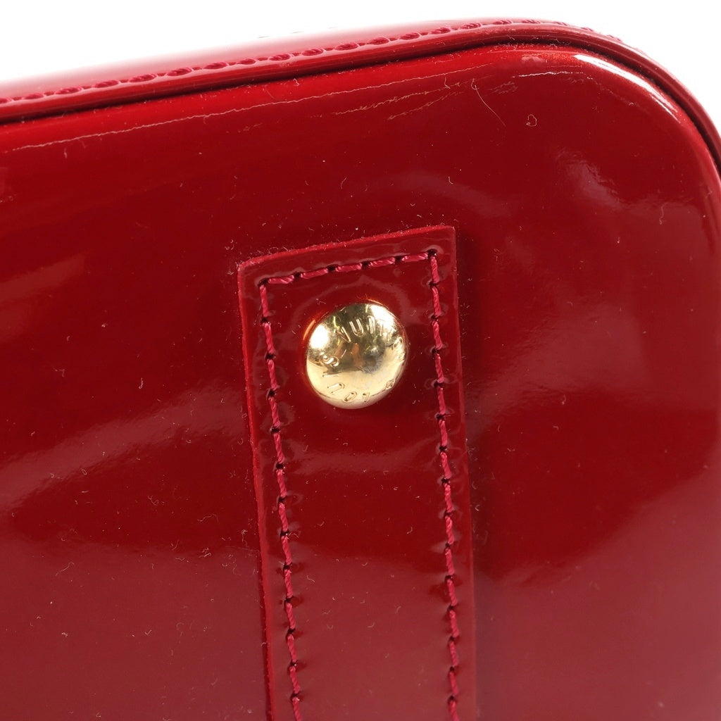 LOUIS VUITTON(ルイヴィトン) モノグラム ヴェルニ アルマBB ハンドバッグ ショルダーバッグ 2WAY レッド エナメル M91771 レディース