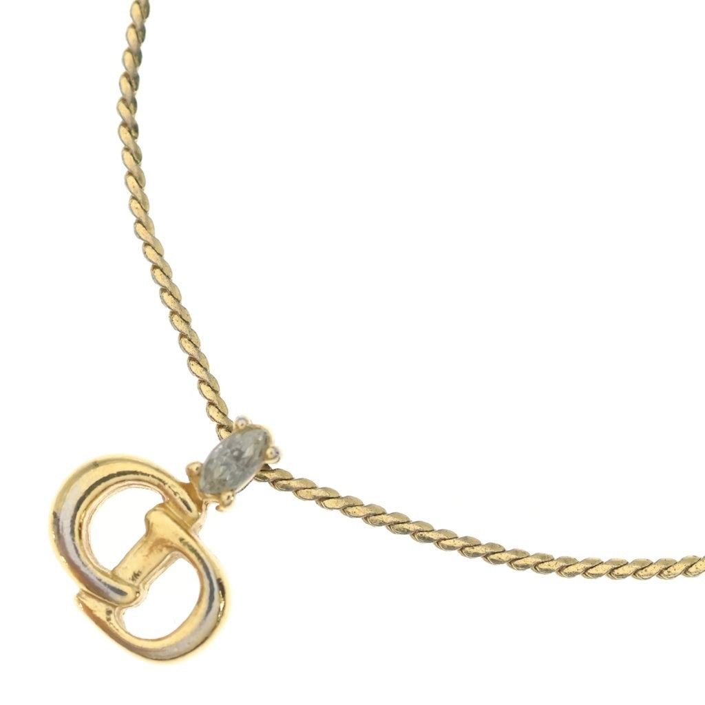 Christian Dior(クリスチャンディオール) CD ロゴ ネックレス ゴールド レディース