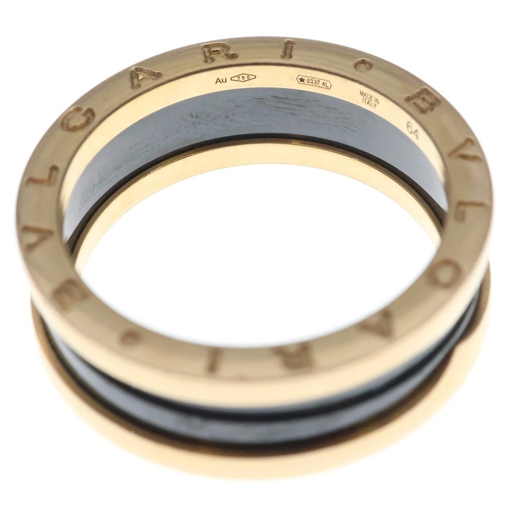 BVLGARI(ブルガリ) ビーゼロワン リング ピンクゴールド×ブラック Au750PG/CE #64