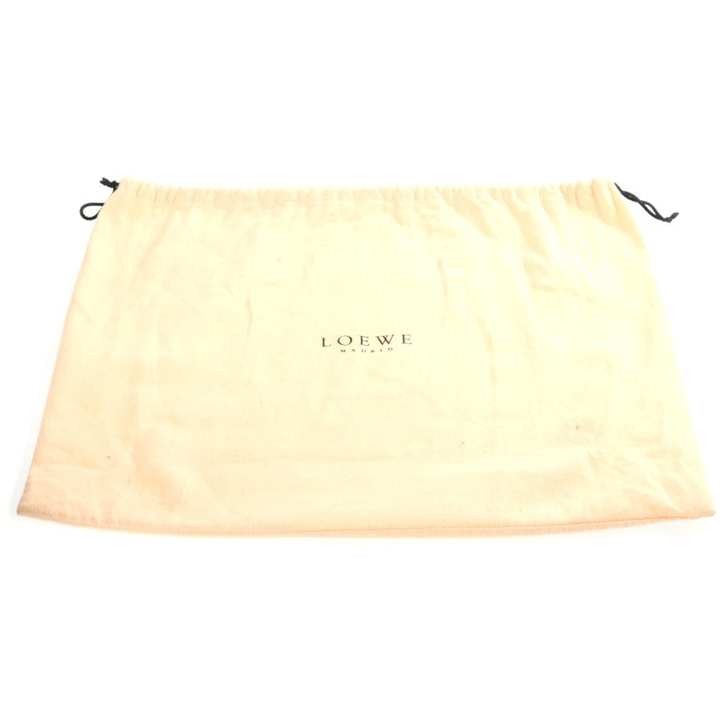 LOEWE(ロエベ) アマソナ28 アナグラムロゴ スエード コンビレザー ハンドバッグ ベージュ レディース