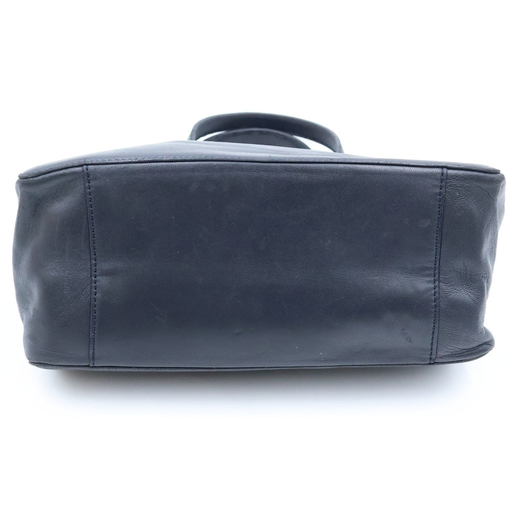 LOEWE(ロエベ) アナグラム ハンドバッグ ブラック レザー ゴールド金具 レディース
