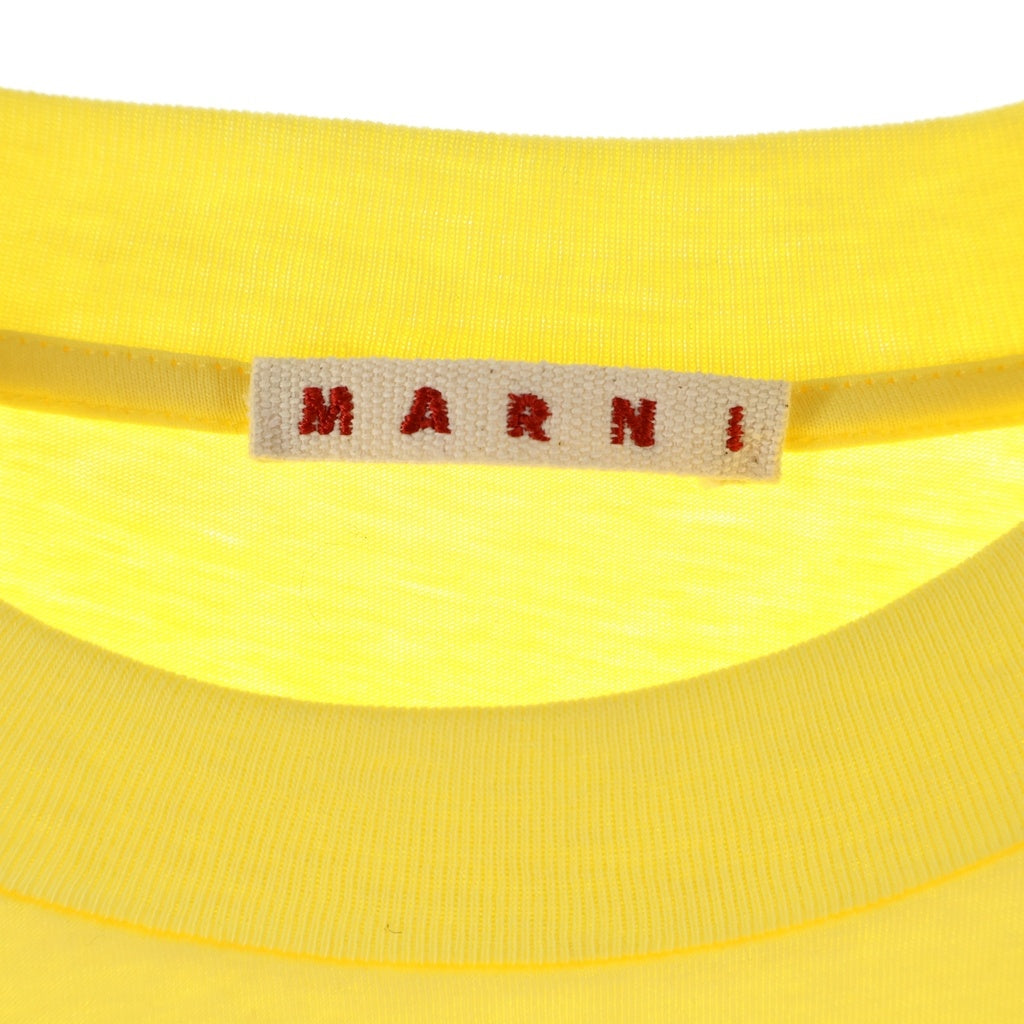 MARNI(マルニ) 24SS LOGO S/S TEE フロントロゴ 半袖Tシャツ カットソー コットン イエロー THJET49EPH
