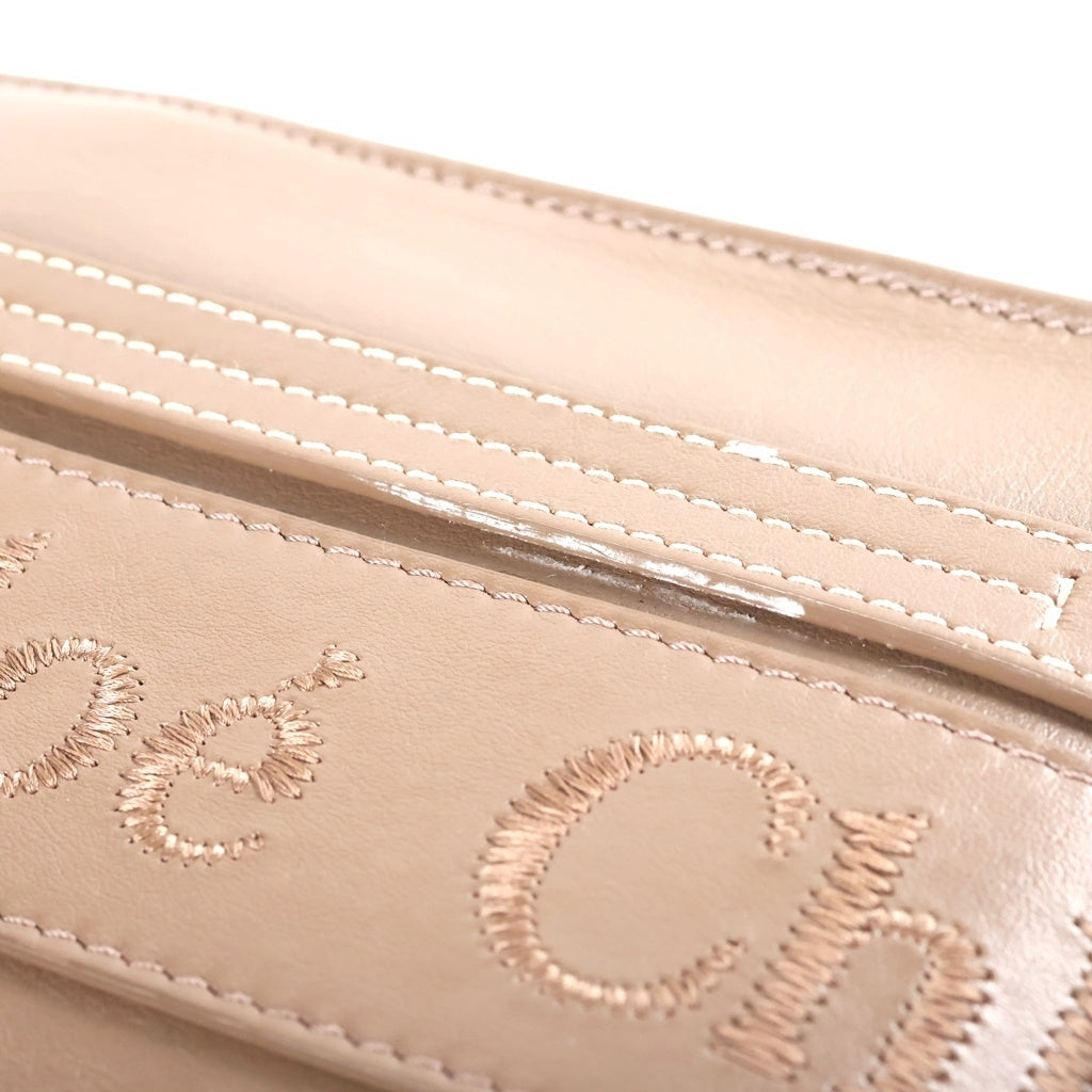 Chloe(クロエ) ウッディ ミニ ハンドバック 2wayショルダー レザー グレージュ レディース