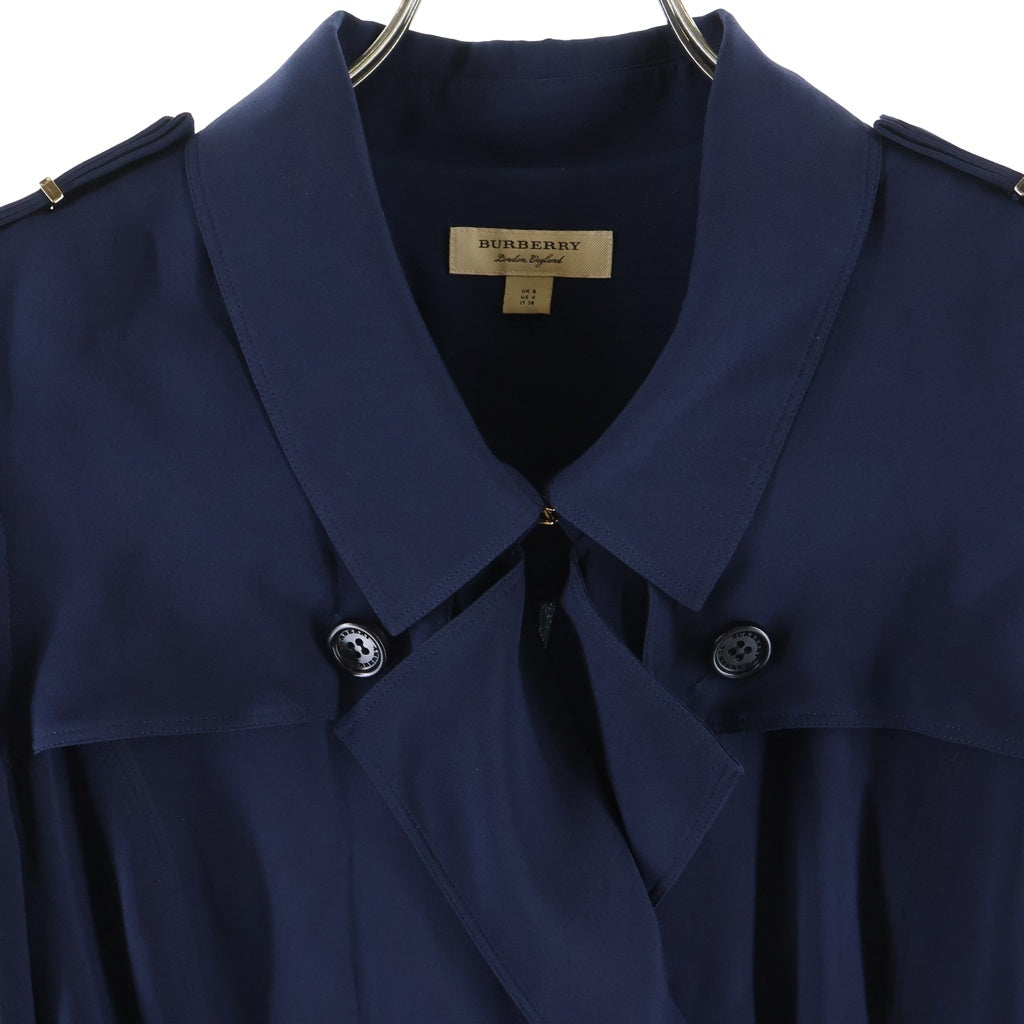 VALENTINO(ヴァレンティノ) トレンチコートデザインサイドジップ シャツワンピース ネイビー CNSHAMAN1SHA レディース
