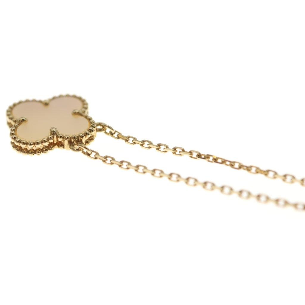 Van Cleef & Arpels(ヴァンクリーフアンドアーペル) ヴィンテージアルハンブラ マザーオブパール ネックレス ペンダント チェーン ゴールド×ホワイト Au750YG VCARA45900 レディース