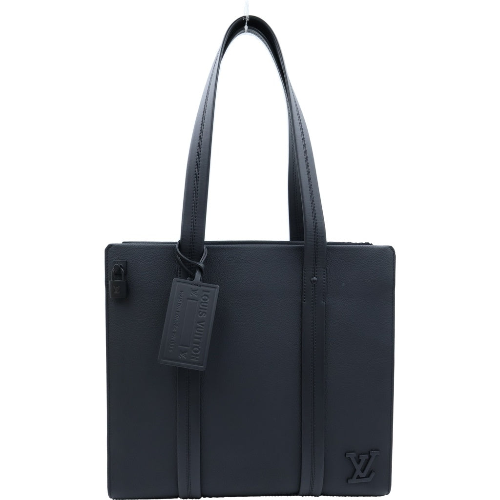 LOUIS VUITTON(ルイヴィトン) LVアエログラム テイクオフトート カーフスキン トートバッグ ショルダーバッグ ICタイプ ノワール ブラック M57308