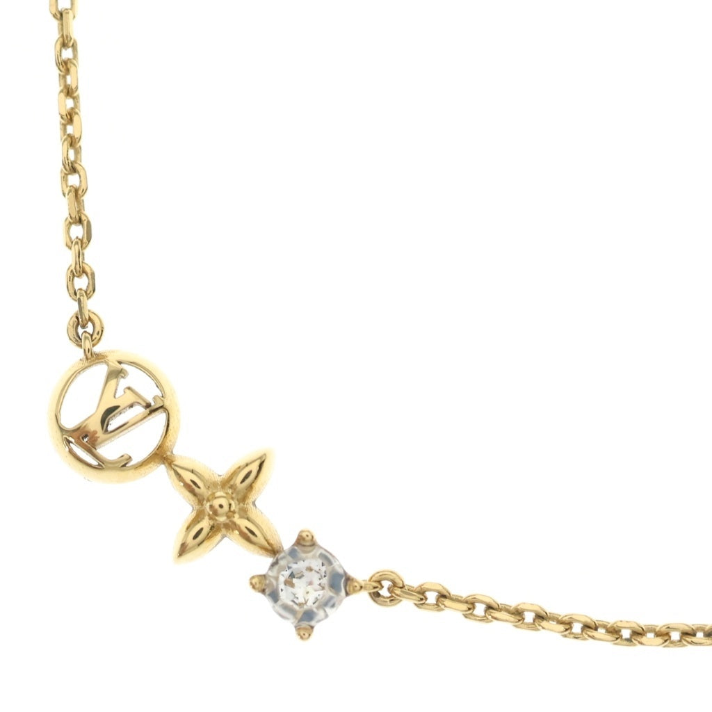 LOUIS VUITTON(ルイヴィトン) コリエ・プティ ルイ ネックレス ペンダント チェーン ゴールド GP×ラインストーン M00368 レディース