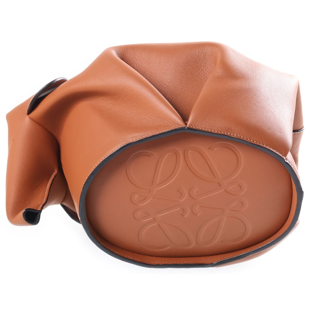 LOEWE(ロエベ) ラージ 2WAYハンドバッグ ショルダーバッグ ブラウン レザー シルバー金具 レディース