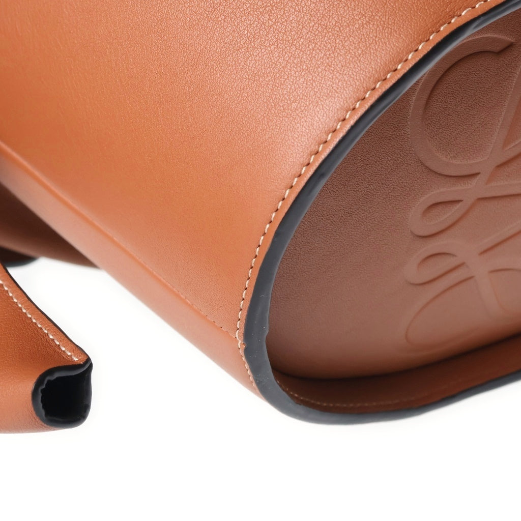 LOEWE(ロエベ) ラージ 2WAYハンドバッグ ショルダーバッグ ブラウン レザー シルバー金具 レディース