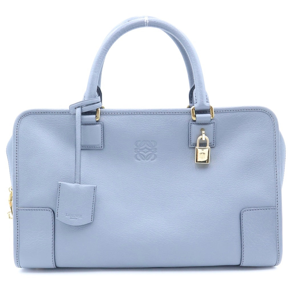 LOEWE(ロエベ) アマソナ36 アナグラム レザー ゴールド金具 ハンドバッグ グレー レディース