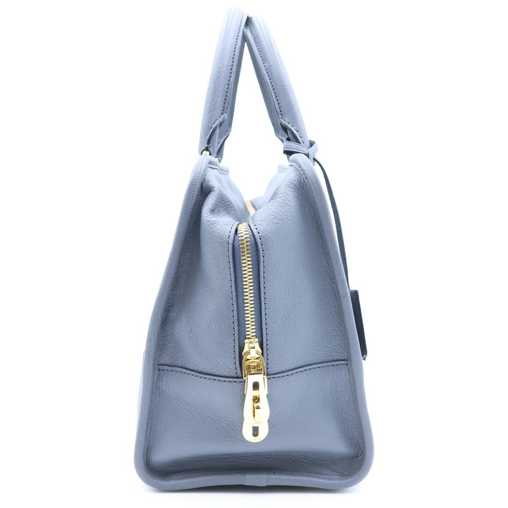 LOEWE(ロエベ) アマソナ36 アナグラム レザー ゴールド金具 ハンドバッグ グレー レディース