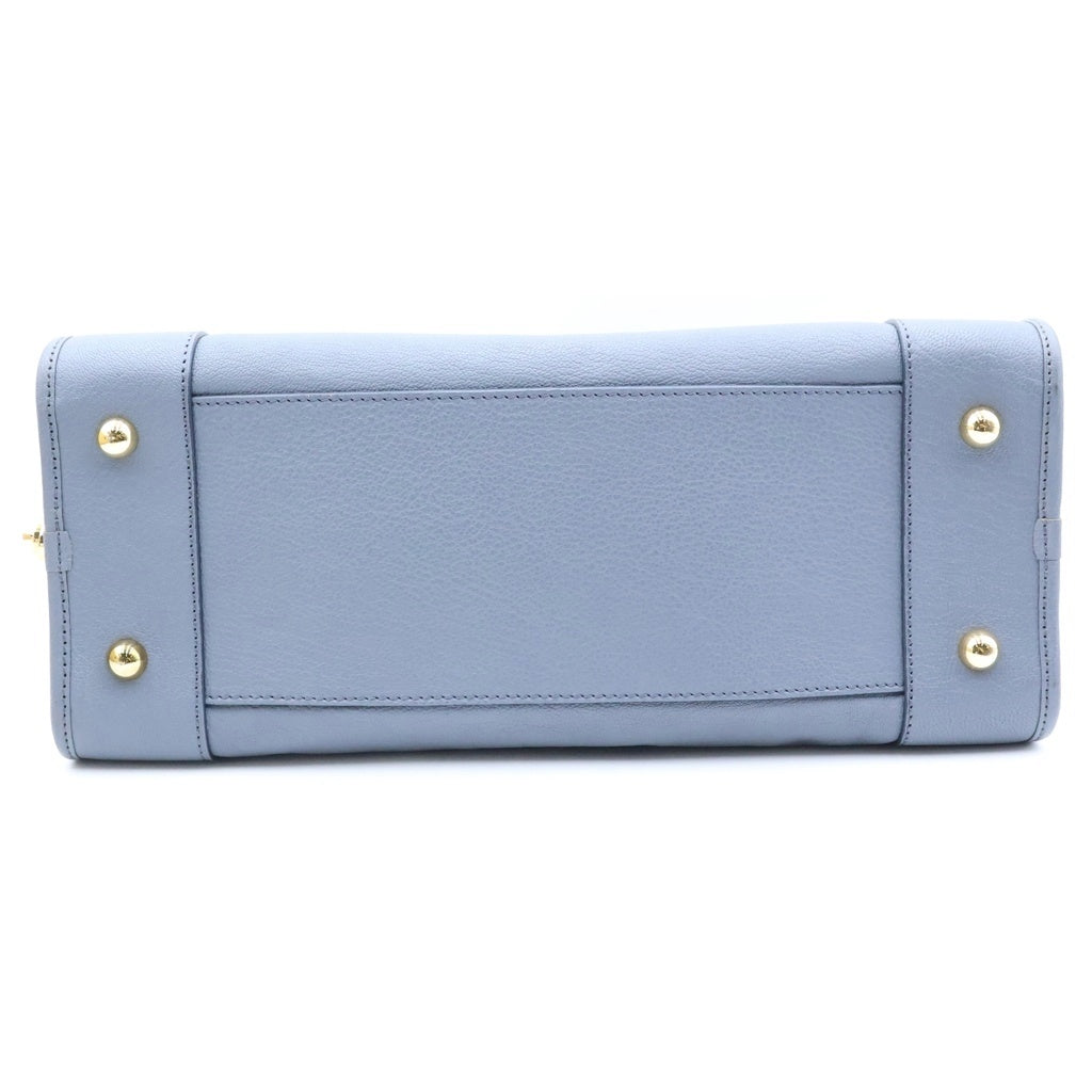 LOEWE(ロエベ) アマソナ36 アナグラム レザー ゴールド金具 ハンドバッグ グレー レディース