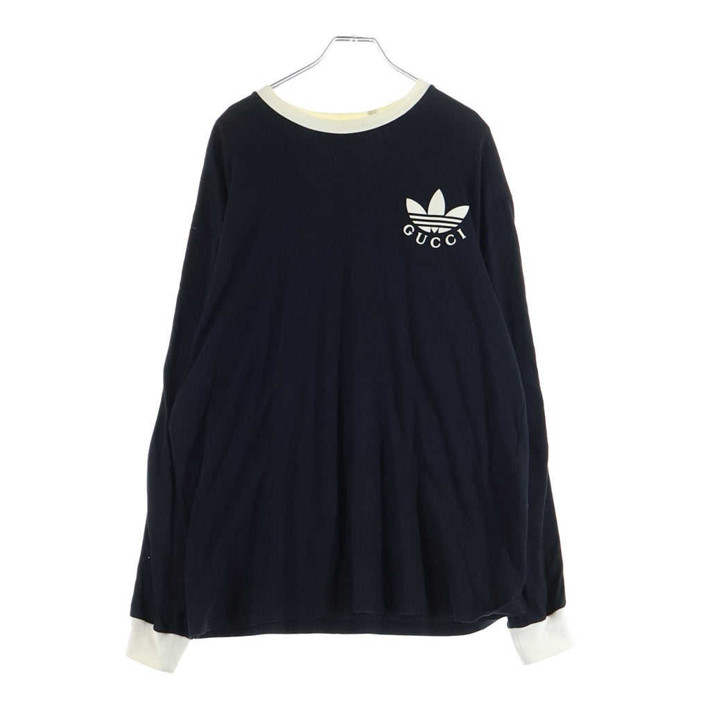 GUCCI(グッチ) GUCCI adidas グッチ アディダス ロングスリーブ Tシャツ 長袖 トップス コットン ブラック