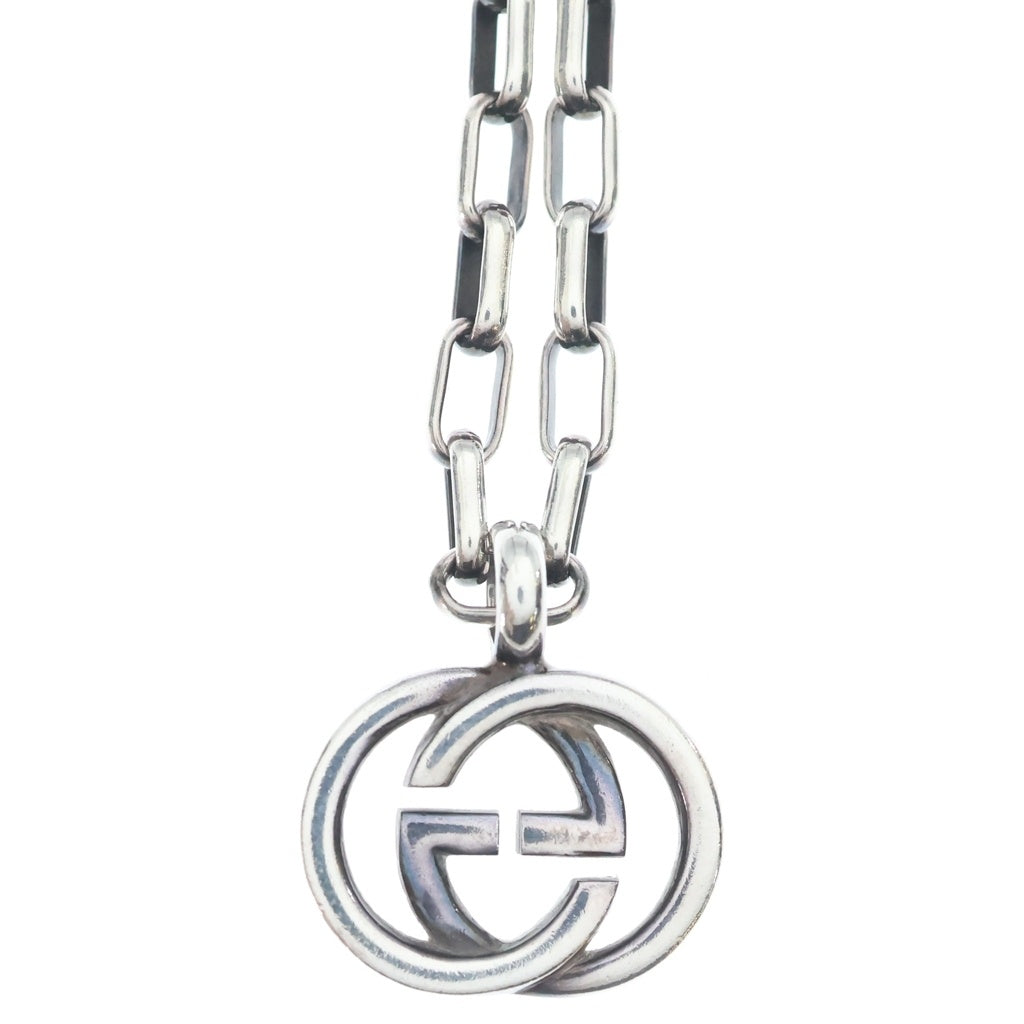 GUCCI(グッチ) GGマーモント インターロッキング SV925 チェーン ネックレス ペンダント シルバー レディース