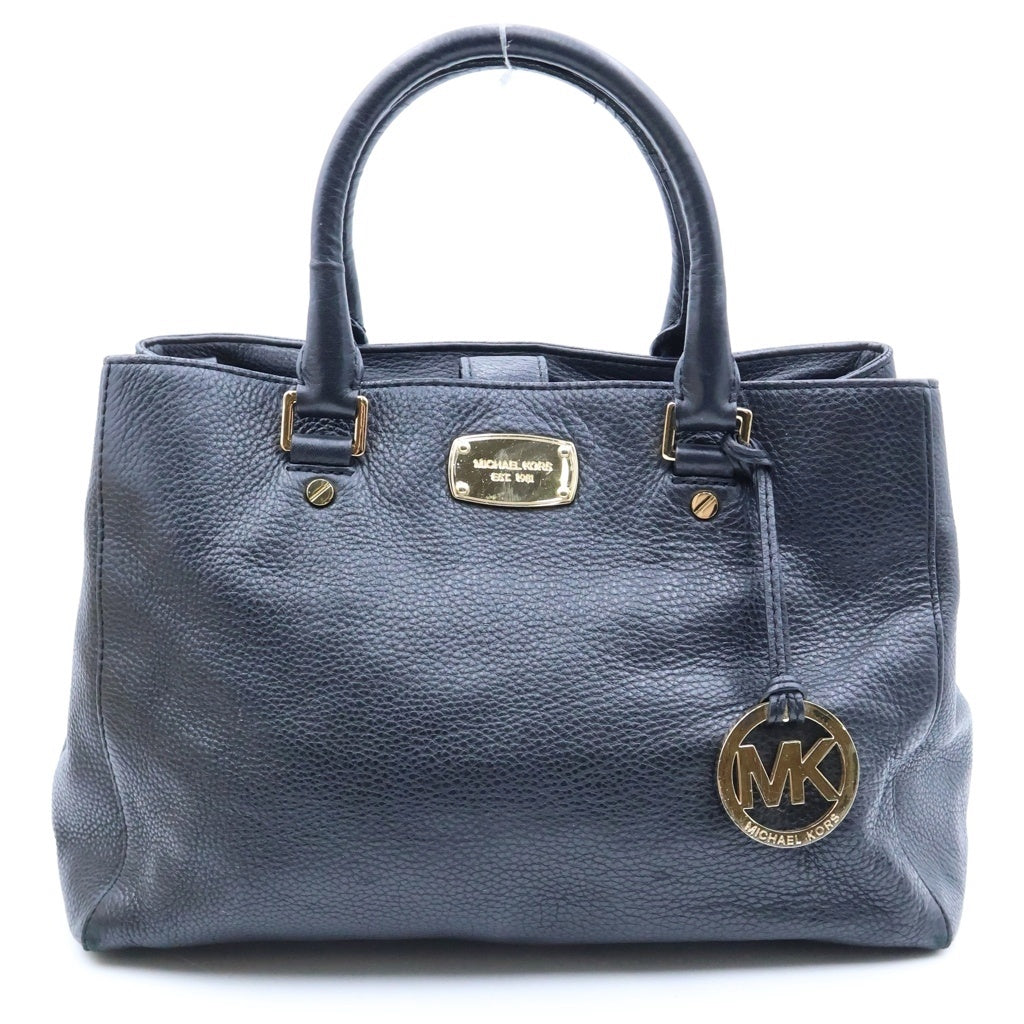 MICHAEL KORS(マイケルコース) レザーハンドバッグ ブラック ゴールド金具 レディース