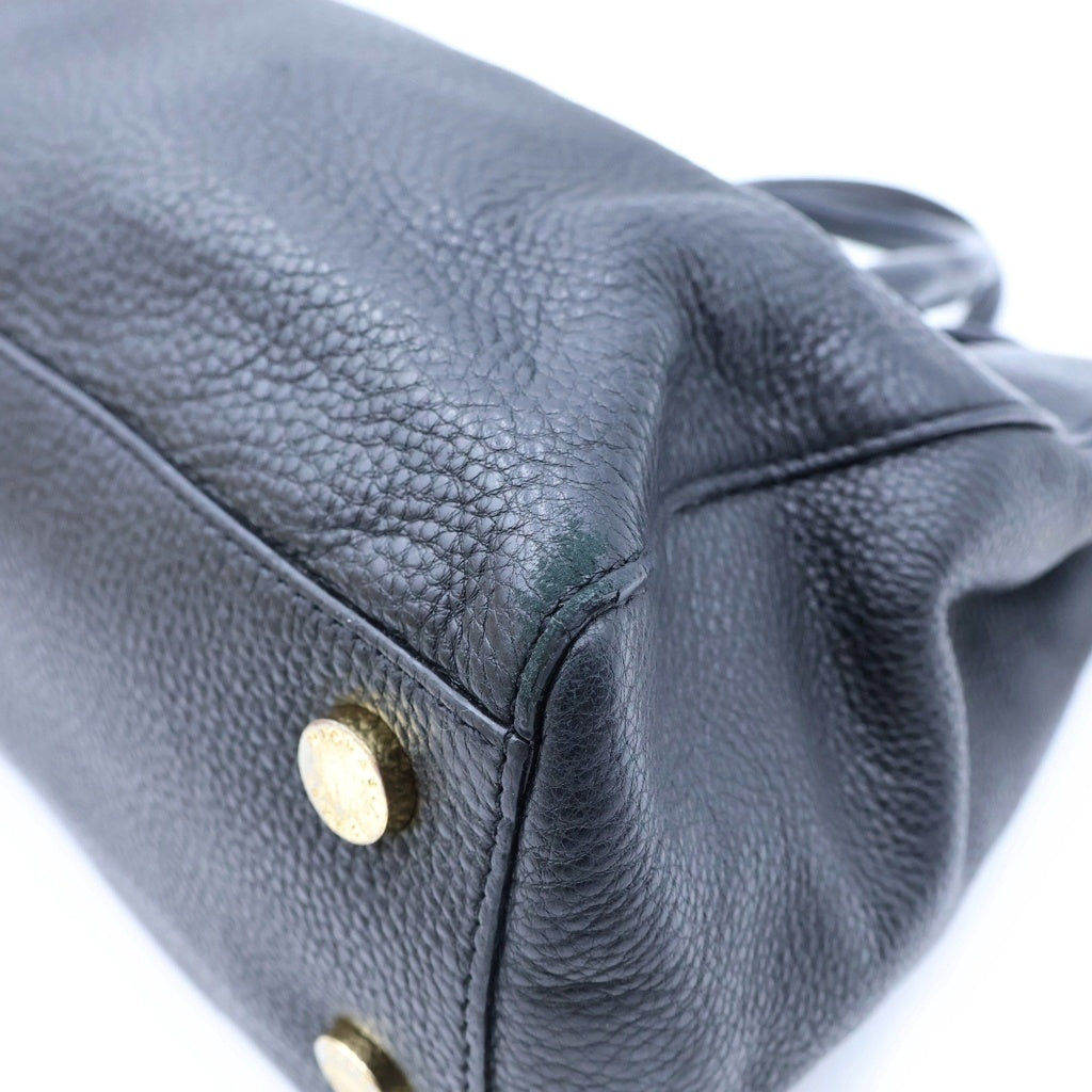 MICHAEL KORS(マイケルコース) レザーハンドバッグ ブラック ゴールド金具 レディース