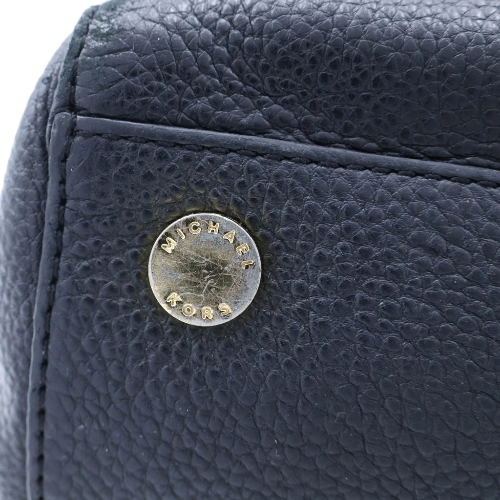 MICHAEL KORS(マイケルコース) レザーハンドバッグ ブラック ゴールド金具 レディース