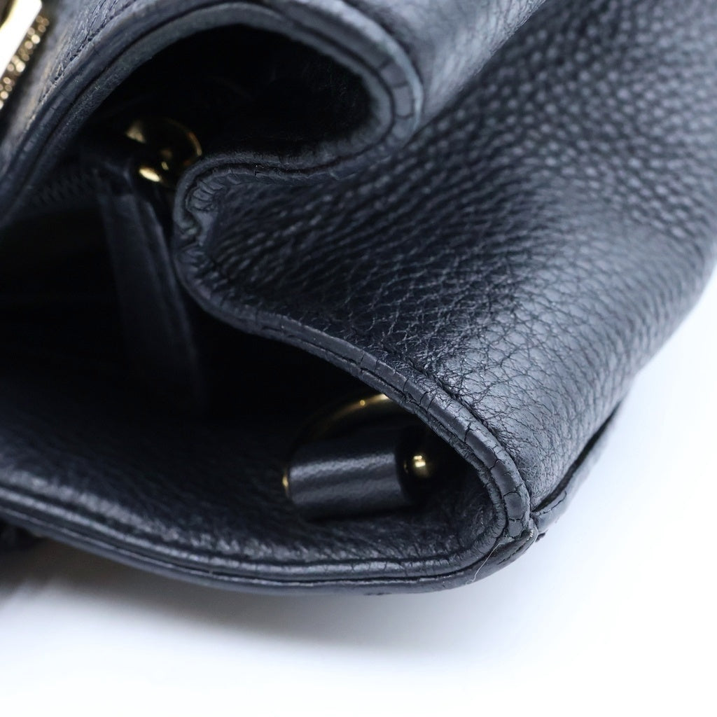 MICHAEL KORS(マイケルコース) レザーハンドバッグ ブラック ゴールド金具 レディース