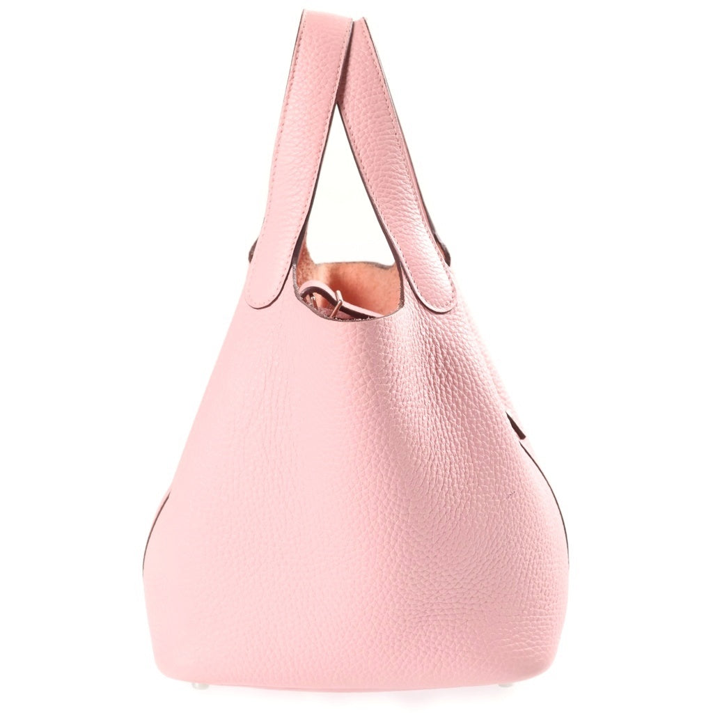 HERMES(エルメス) ピコタンロック18 ローズサクラ ハンドバッグ ミニバッグ ピンク トリヨンクレマンス B刻印 シルバー金具 レディース