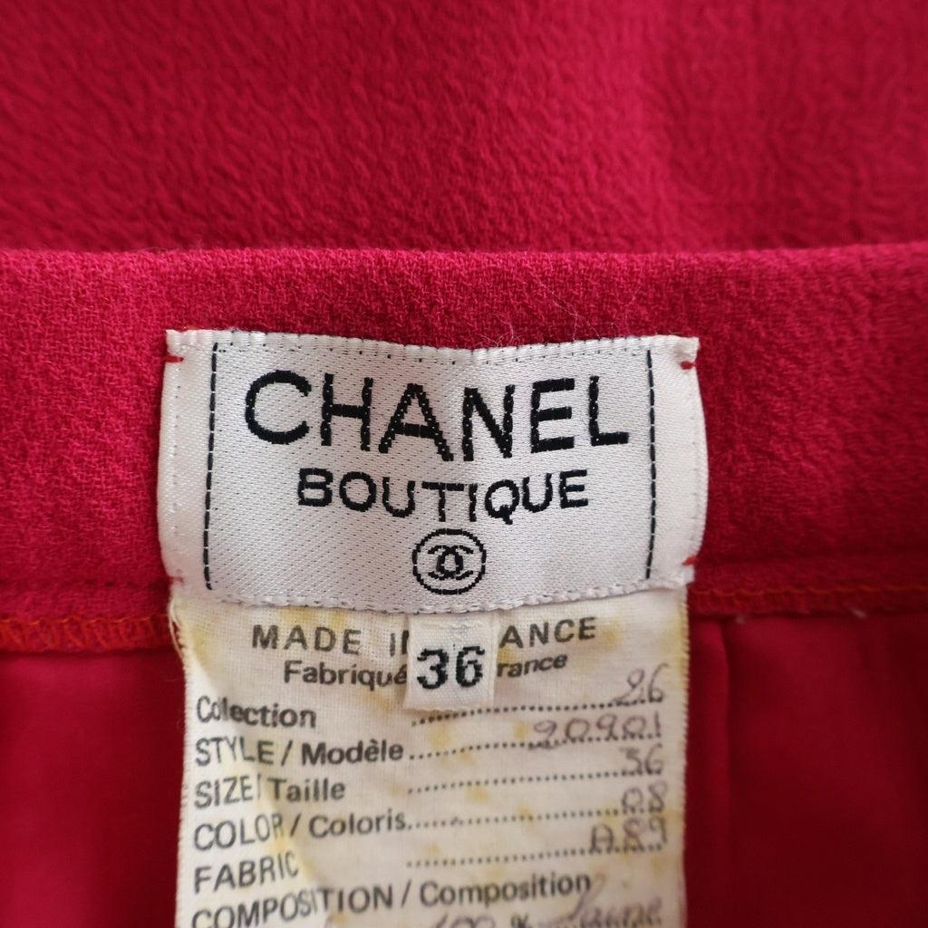 CHANEL(シャネル) スカート ピンク ウール 20901 レディース