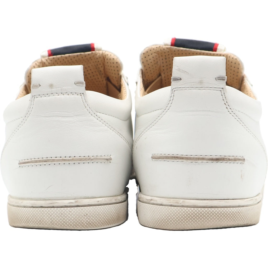 CHRISTIAN LOUBOUTIN(クリスチャンルブタン) スタッズ装飾 レザー スリッポン ローカットスニーカー ホワイト 3200465