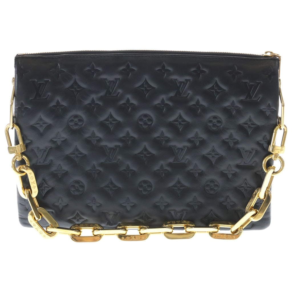 LOUIS VUITTON(ルイヴィトン) クッサンMM ショルダーバッグ 2WAY ラムレザー バッグ ブラック M21264 ICチップ レディース