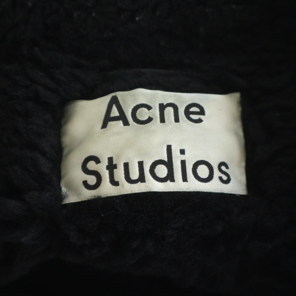 Acne Studios(アクネ ストゥディオズ) ラムムートン ダブルライダース ジャケット ブラック 1AQ173