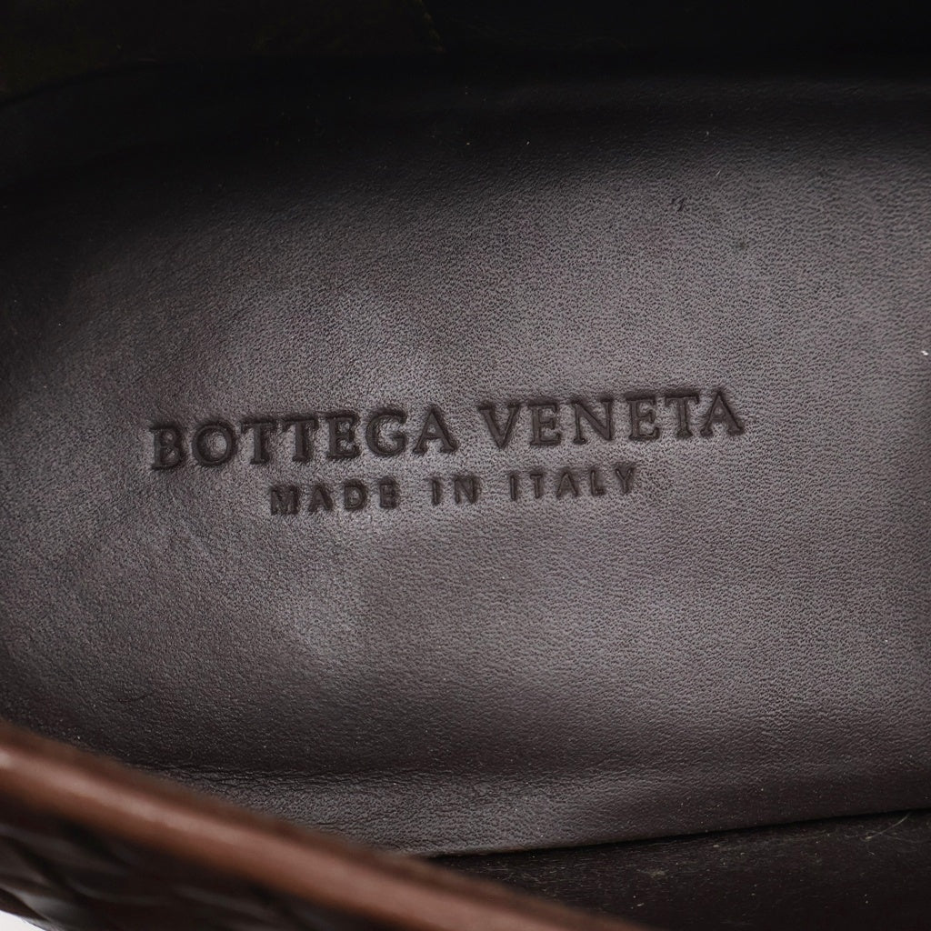 BOTTEGA VENETA(ボッテガヴェネタ) イントレチャート レザー ローファー ブラウン