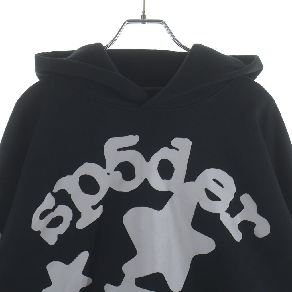 SP5DER(スパイダー) REFLECTIVE BELUGA HOODIE リフレクター ベルガ フーディー プルオーバーパーカー ブラック