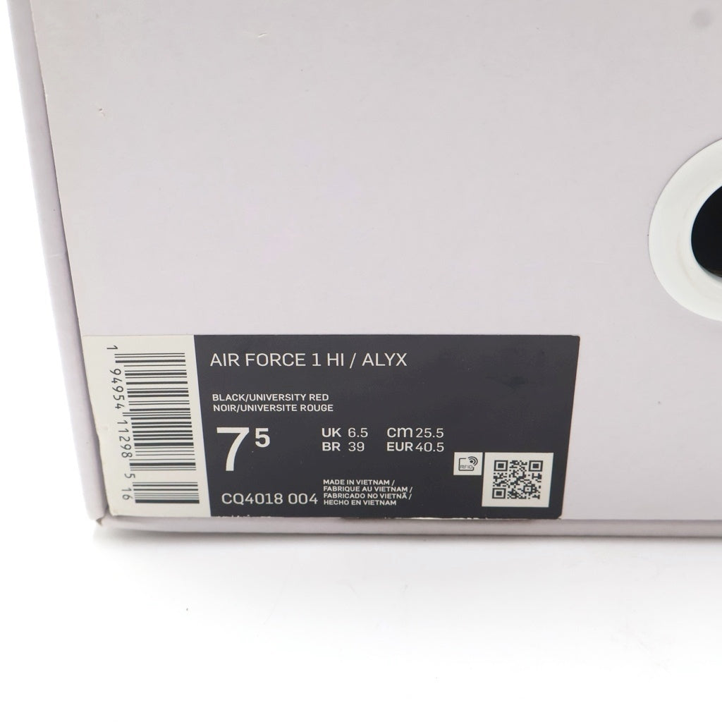 NIKE(ナイキ) ×1017 ALYX 9SM AIR FORCE1 HIGH アリクス エアフォース1 ハイカットスニーカー ブラック US7.5/25.5cm CQ4018-004